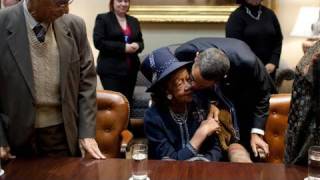 Dorothy Height with President Obama at the White House