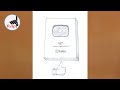 How to draw the youtube dream golden play button step by step( 100.000 subscriber)