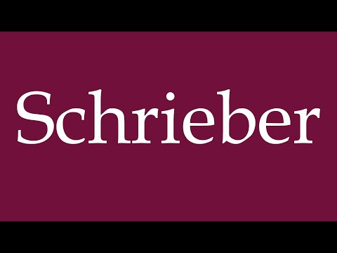How to Pronounce ''Schrieber'' Correctly in German