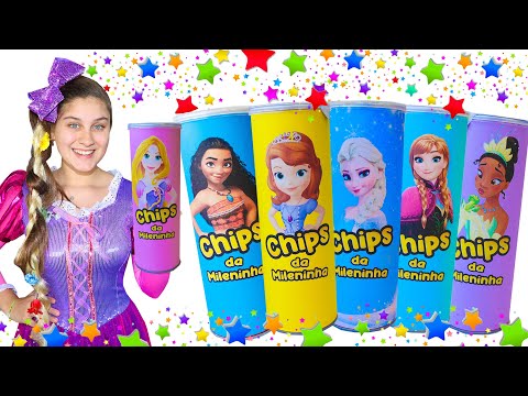 MILENINHA FINGE BRINCAR DE PRINCESA 3 | Kids Pretend Play Princess with Magic Chips الشبس السحري !!