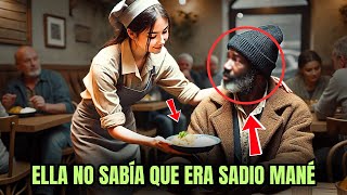 SADIO MANÉ FINGE SER MENDIGO Y MESERA PAGA SU COMIDA | ELLA NO SABÍA QUE ÉL ERA MILLONARIO