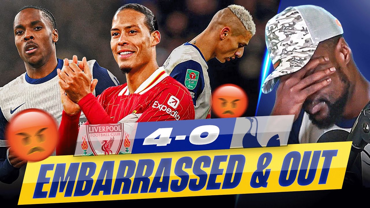 OUT THE CUP & A F***ING EMBARRASSING PERFORMANCE 🤬 Liverpool 4-0 Tottenham EXPRESSIONS REACTS