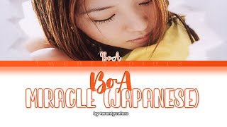 BoA (ボア) - Miracle (奇蹟) (Japanese Version) (Color Coded Lyrics Kan/Rom/Eng)