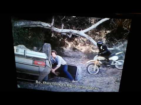 Bo Duke falls down a hill in Dukes of Hazzard