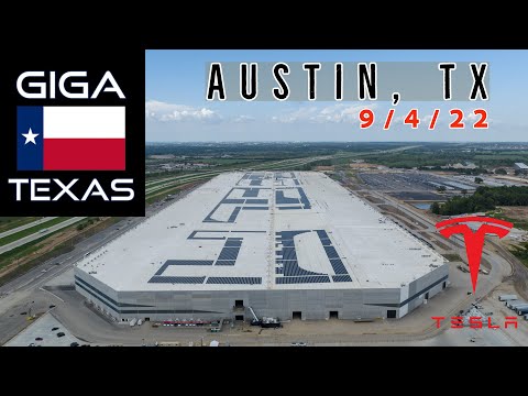 Tesla Giga Texas Drone Tour (9/4/22) | Model X On Carrier, Scrapping Model Y Frames
