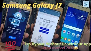 Samsung Galaxy J7 (SM-J700F) Frp/Google Account Bypass||YouTube Update Problem Solve||Letest Method