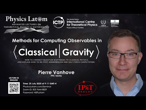 Amplitudes Methods for Computing Observables in Classical Gravity - Pierre Vanhove