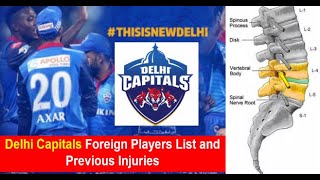 Delhi Capitals Foreign Players List and Previous Injuries - IPL 2020