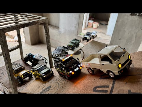 Rc Cars Obstacle test, Land Rover Defender Toyota Hilux Suzuki Van Volvo truck Jeep Wrangler #2