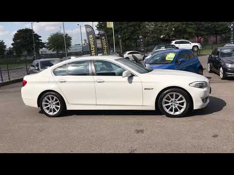 white BMW 5 Series 2.0 520d SE 4dr