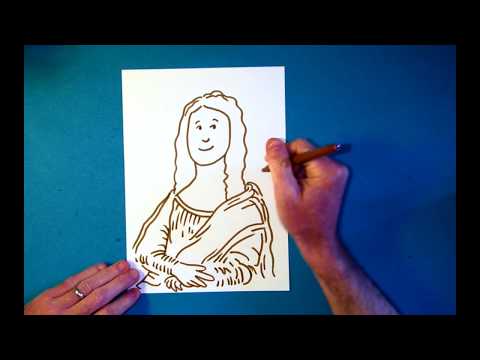 How to draw MONA LISA for kids