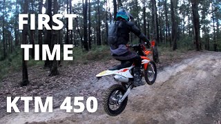 FIRST TIME ON A 450 ENDURO [KTM 450 EXC]