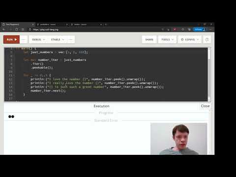 Easy Rust 095: peekable iterators and the peek method