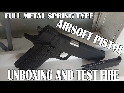 FULL METAL SPRING TYPE AIRSOFT PISTOL C.10A+ UNBOXING AND REVIEW
