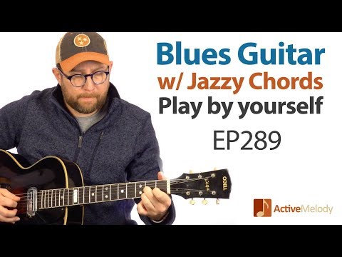 Learn a Jazzy Blues Composition that you can play by yourself on guitar. Blues Guitar Lesson EP289