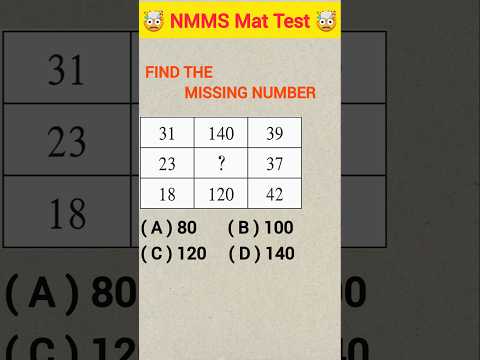 Find The Missing Number 🤯🤔 NMMS Mat 2025  #shorts #nmms #short #youtubeshorts