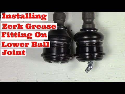 Installing Zerk Grease Fitting On Lower Ball Joint Testing And Lubrication Hyundai Santa Fe