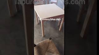 Mesas comedor para 4 personas 80x80x75cm utilizada y vendida para restaurantes bares y cafeterias.