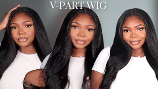 HOW TO DO A SEW IN IN 10 MINS?! | YAKI V-PART WIG | YOLISSA HAIR