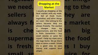 Short Story For Shadowing Practice | Shopping at the Market #englishshadowing #shorts