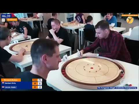 7th Hungarian Single Crokinole Championship - prelinary - Norbert Erős vs István Kádár