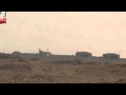 استهداف مدفعية النظام بصاروخ أرض جو من قبل كتيبة البراء بن مالك في بقرص في ريف الميادين