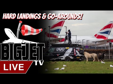 LIVE: High Winds at London Heathrow Airport