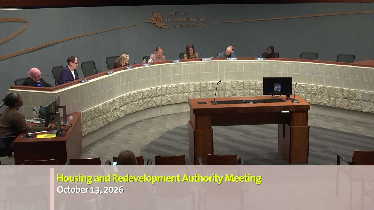 October 13, 2026 Housing and Redevelopment Authority Meeting