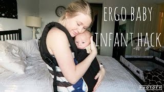 HOW TO WEAR THE ERGO BABY CARRIER WITH YOUR 0-3 MONTH OLD! | NO NEWBORN INSERT NEEDED!