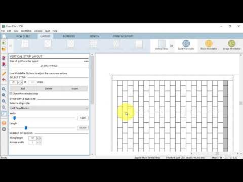 Coco Chic Setting Up a Vertical Strip Quilt in EQ8