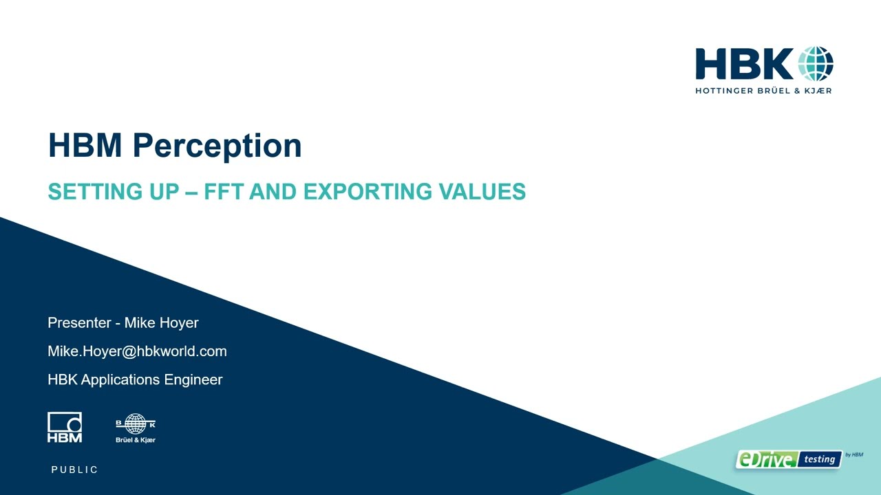 How to setup a FFT and Export the FFT values using Perception