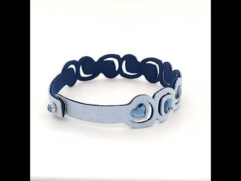 Браслет Spark из Алькантара со Swarovski Tiny Heart BZ2808H3PBDB - фото 1 - id-p1481190113