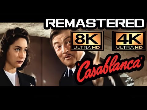 CASABLANCA 1942 | UHD 8K colorized remastered  | Machine learning 4K