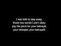 Bullet For My Valentine - Your Betrayal Lyrics