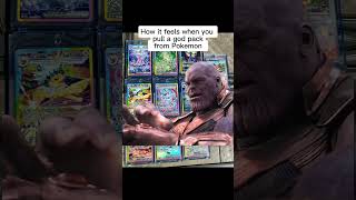 Pulling a god pack is like collecting the infinity stones 🤣 #pokemon #pokémon #funny #memes
