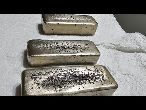 Casting mix metal bars from mixed slag/metal.