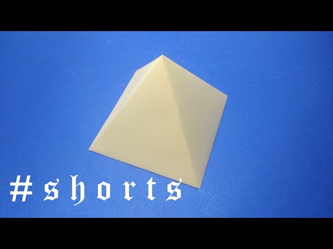 Origami 3D Pyramid. How to make a Pyramid of Cheops with paper.