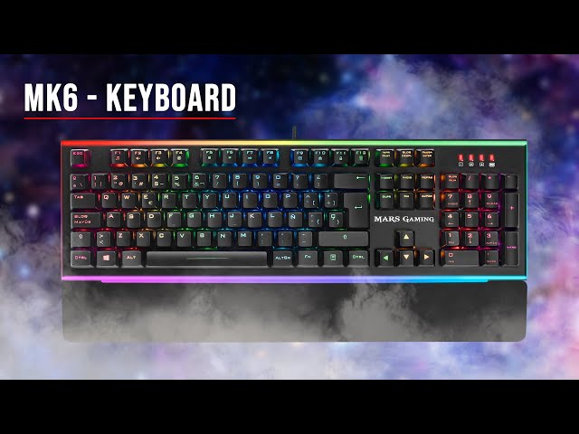 Mars Gaming MK6 Teclado Óptico-Mecánico Gaming Retroiluminado Switch Azul video