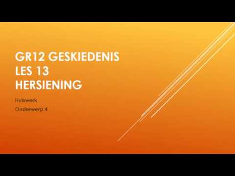 GESKIEDENIS GRAAD 12: 26 Mei 2020 - periode 4 (26124)