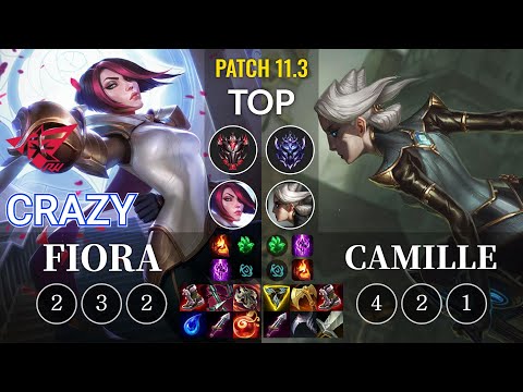 RW Crazy Fiora vs Camille Top - KR Patch 11.3