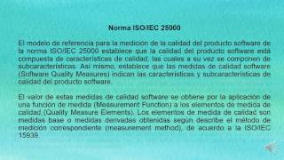 Norma ISO/IEC 25000 Y Modelos para evaluar la calidad del software