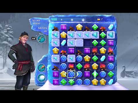 Frozen Free Fall: Snowball Fight Level 234 Walkthrough, No Power Ups