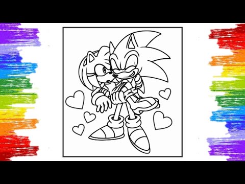 Sonic and Amy Rose Coloring Pages|Sonic Saves Amy Rose| Alan Walker -Fade [NCS Release]