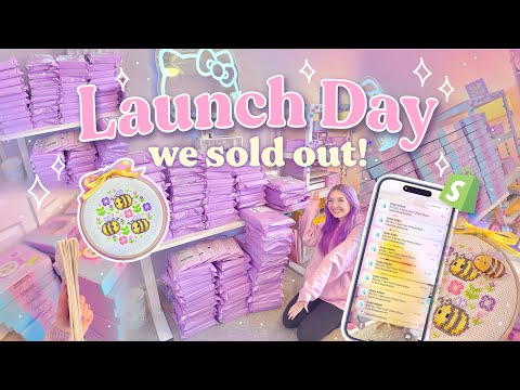 Successful shop launch day 💻 🛍️  Packing all your orders! Small business vlog