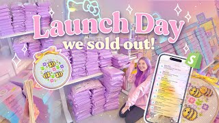 Successful shop launch day 💻 🛍️  Packing all your orders! Small business vlog