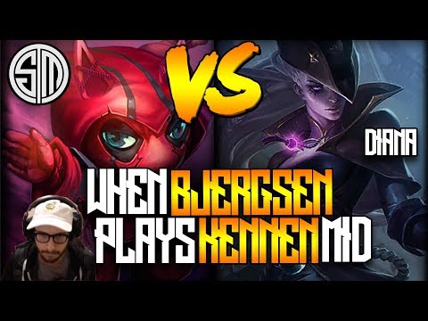 When Bjergsen Plays Full Ap Kennen vs Diana Mid NA soloq Challenger Gameplay