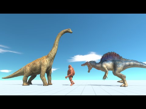BRACHIOSAURUS & SPINOSAURUS vs EVERY UNIT - Animal Revolt Battle Simulator