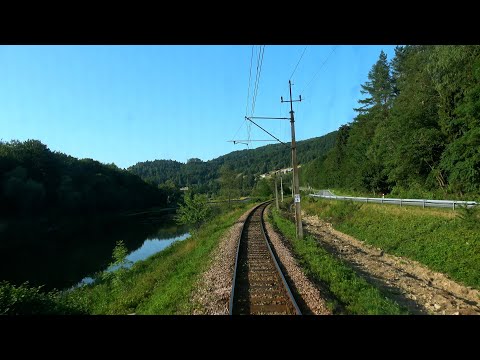 Cabview 4K EN57-2024 Muszyna - Kraków Główny + sound - 21.07.2022