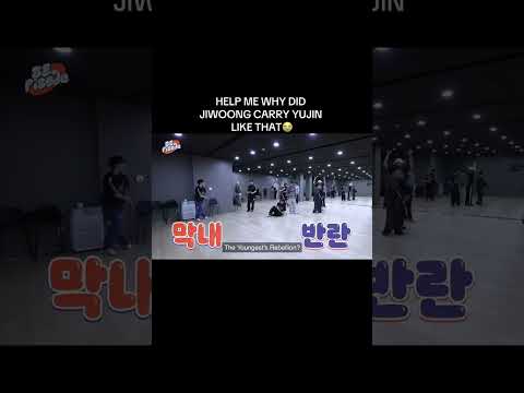 Eldest & Youngest Little fight #kpop #zerobaseone #zb1 #hanyujin #kimjiwoong #jiwoong #yujin #shorts