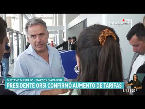 Orsi confirmó los porcentajes de aumento que tendrán las tarifas públicas a partir de enero